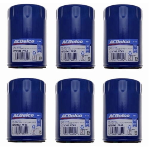 ACDelco PF63 Oil Filter GM Original Equipment 6 Pack